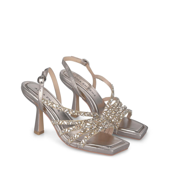 sandalia tacon tiras pedreria bronze 1