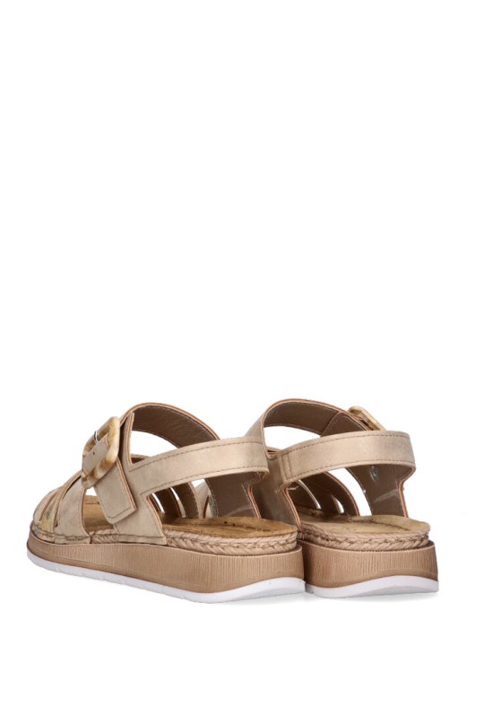luna collection gs53 beige sandalia plana suela plana 3