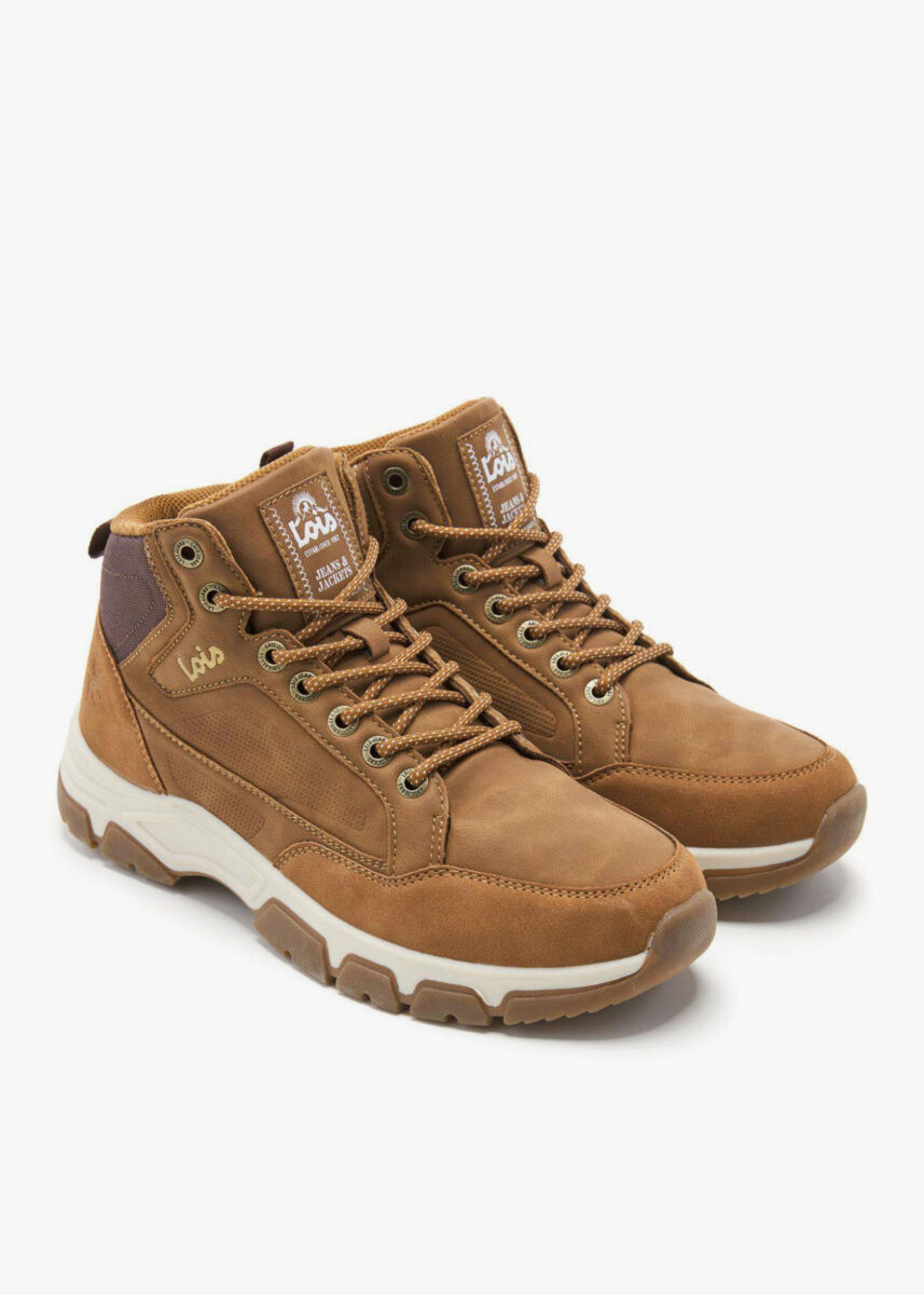 botin casual bicolor antideslizante camel 6