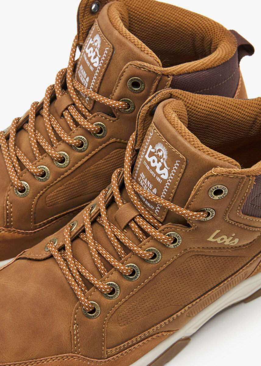 botin casual bicolor antideslizante camel 7