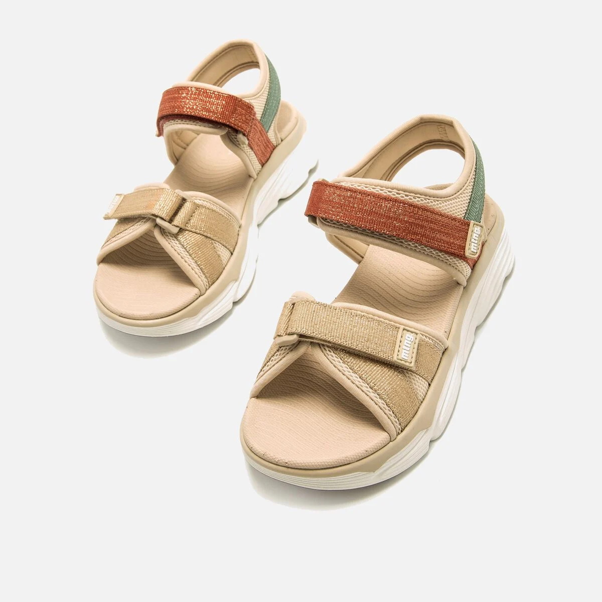 Sandalias planas Mujer TSUNAMI beige 60432 C57369 MTNG 02