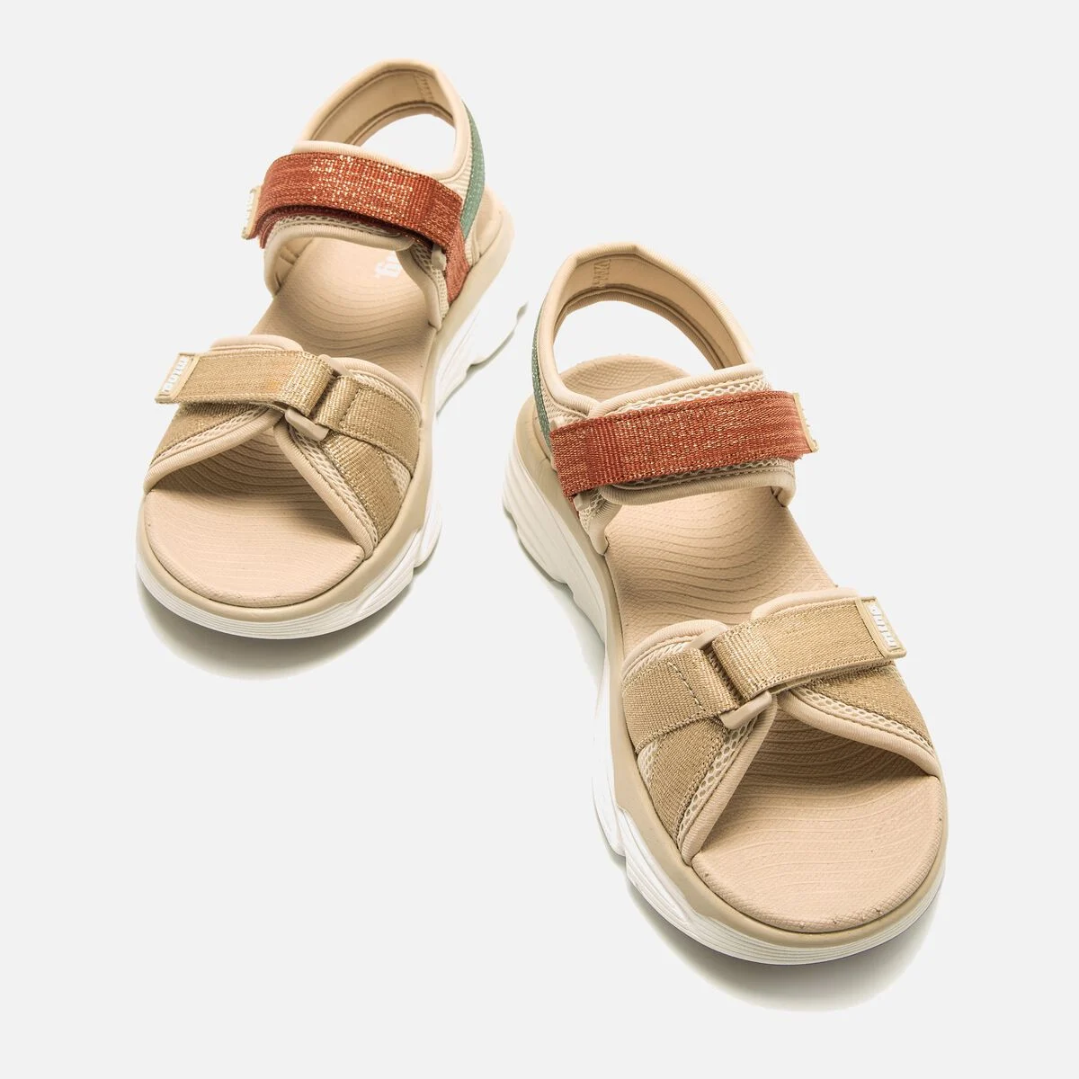 Sandalias planas Mujer TSUNAMI beige 60432 C57369 MTNG 04