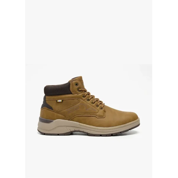 botin casual collarin acolchado camel