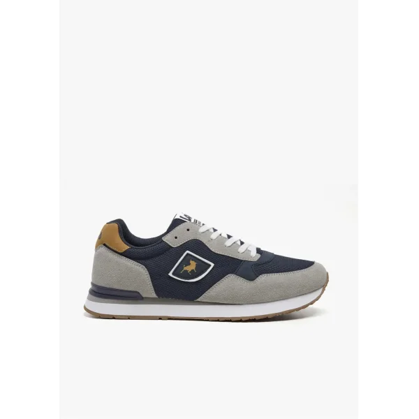 sneaker casual running combinado gris