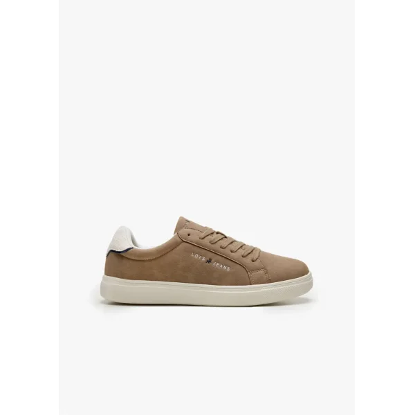 zapatilla ligera tenis collarin acolchado beige