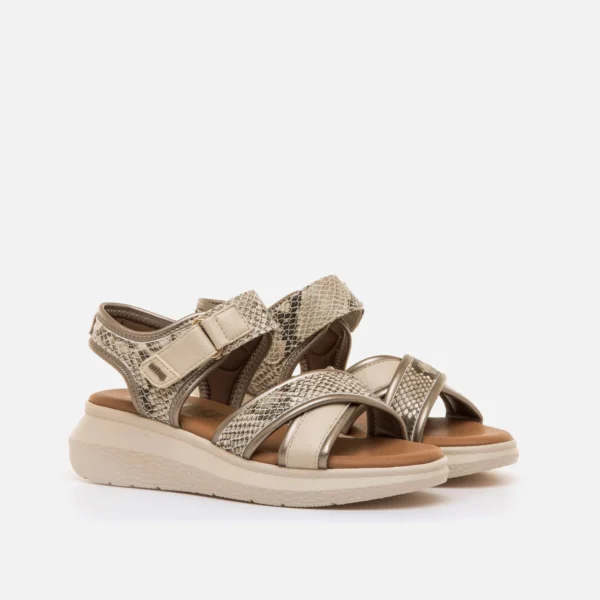 Sandalias de cuna Mujer COTTON beige 62765 C59365 MTNG 05