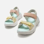 Sandalias planas Mujer TSUNAMI amarillo 62764 C60076 MTNG 02